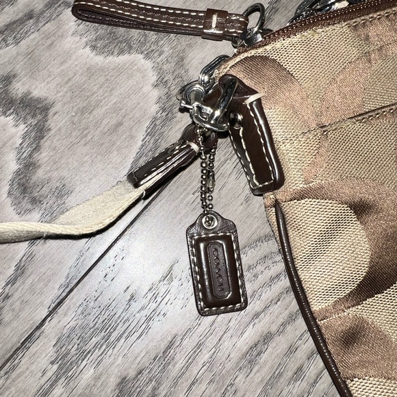 Coach Small Signature Canvas Crossbody in Brown and Tan - Picture 7 of 7